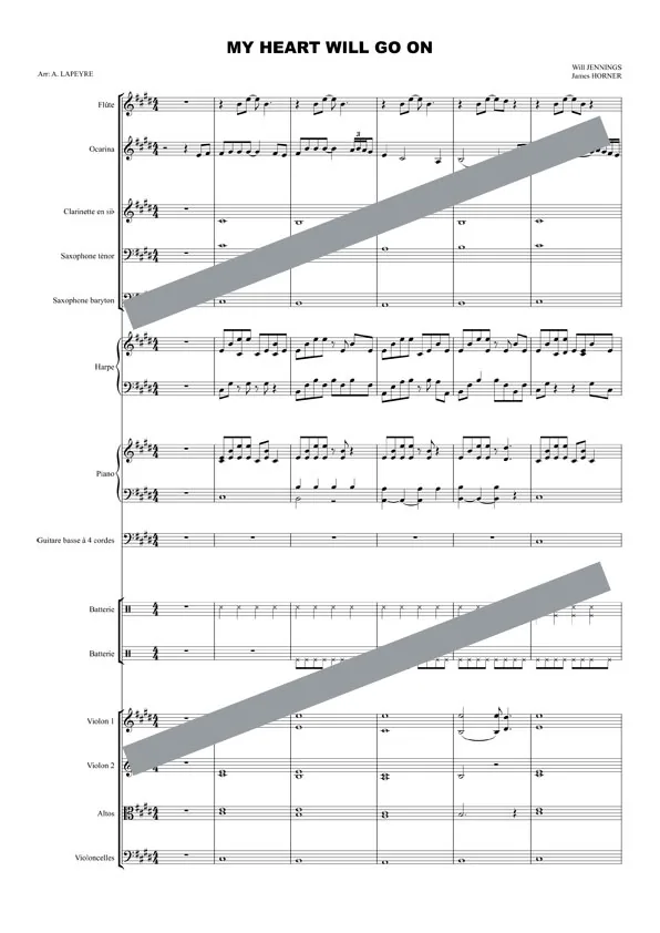 My Heart will go on (orchestre et chant)